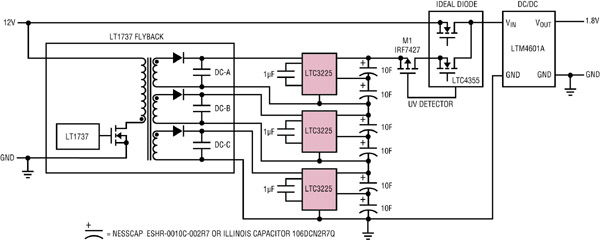 Figure 2. Application d'alimentation de secours 12 V